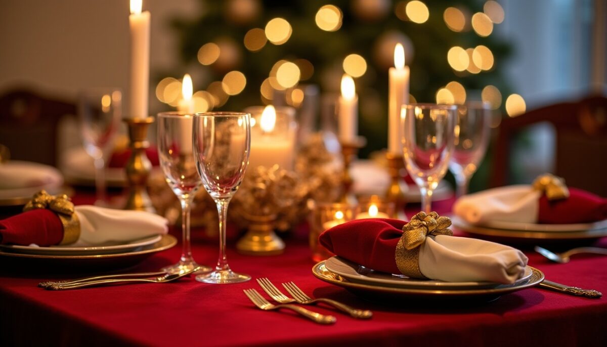 Les 10 idées incontournables pour décorer une table de Noël aux couleurs rouge et or